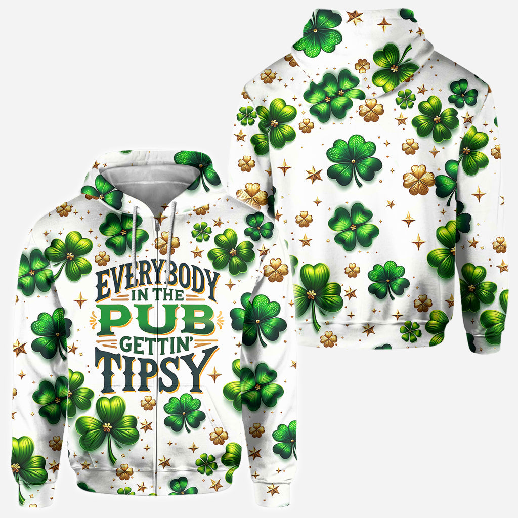 Tout le monde au pub commence à boire un coup - T-shirt intégral pour la Saint-Patrick