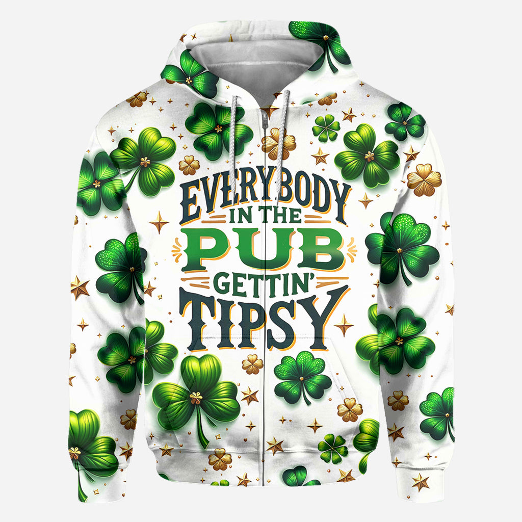 Tout le monde au pub commence à boire un coup - T-shirt intégral pour la Saint-Patrick