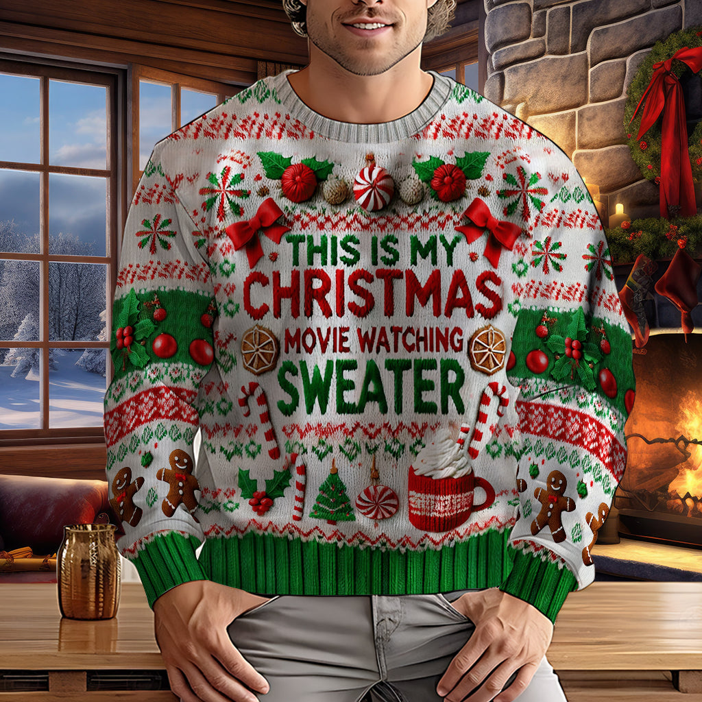 Das ist mein Weihnachtsfilm-Pullover - personalisierter hässlicher Weihnachtspullover