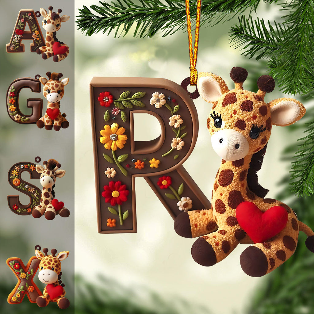 Cute Giraffe - Personalized Kid Ornament
