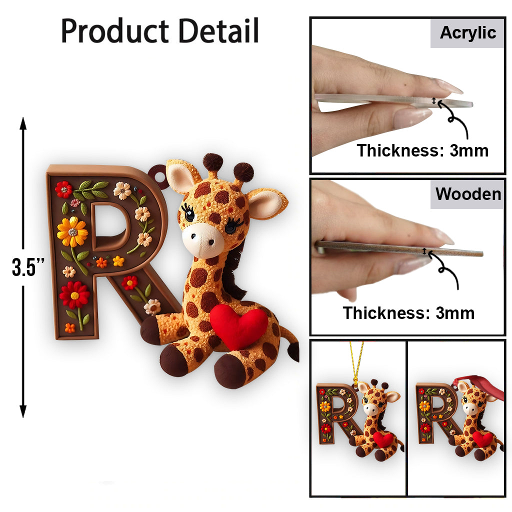 Cute Giraffe - Personalized Kid Ornament