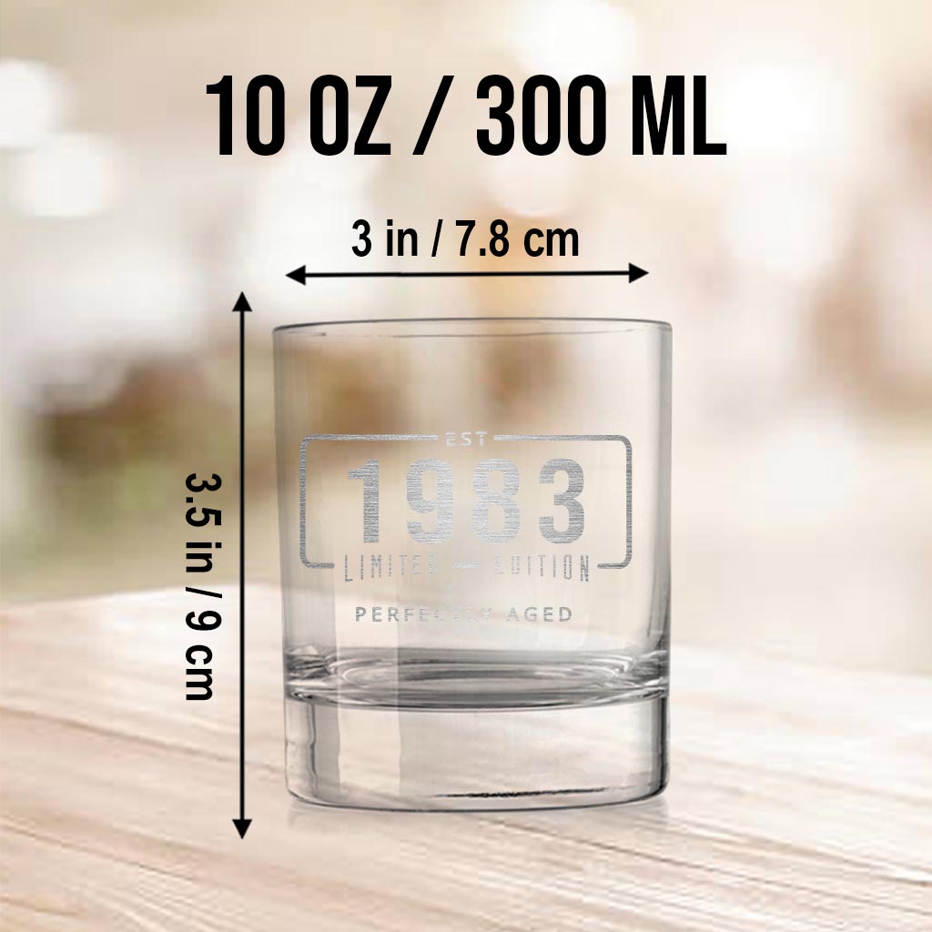 Perfectly Aged - Personalized Birthday Rock Glass