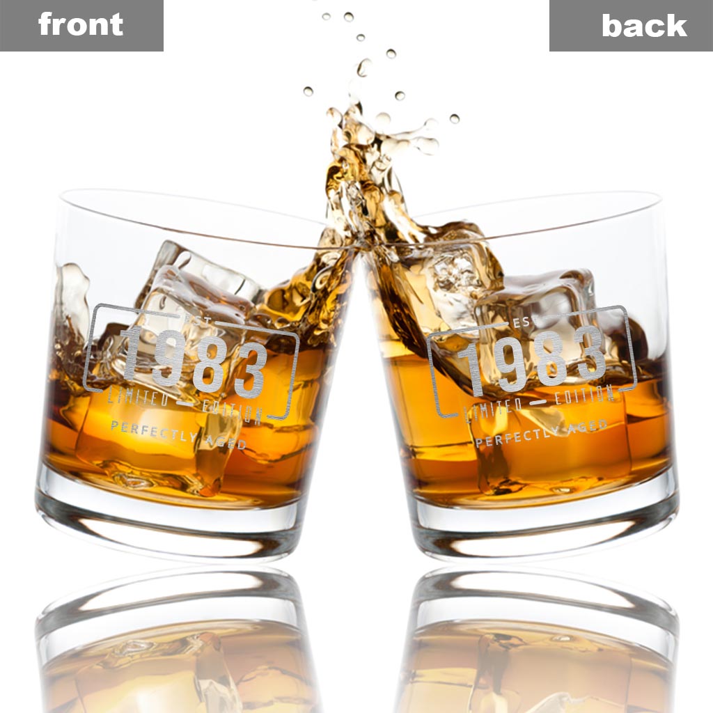 Perfectly Aged - Personalized Birthday Rock Glass