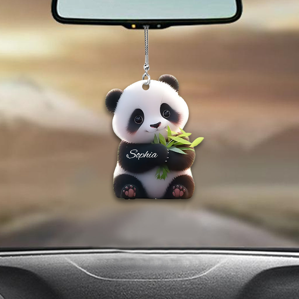Love Panda - Personalized Panda Lover Car Ornament