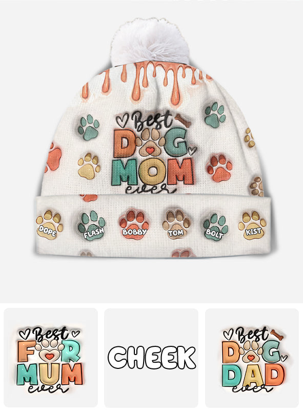 Best Dog Mom Ever - Personalized Dog Beanie Hat