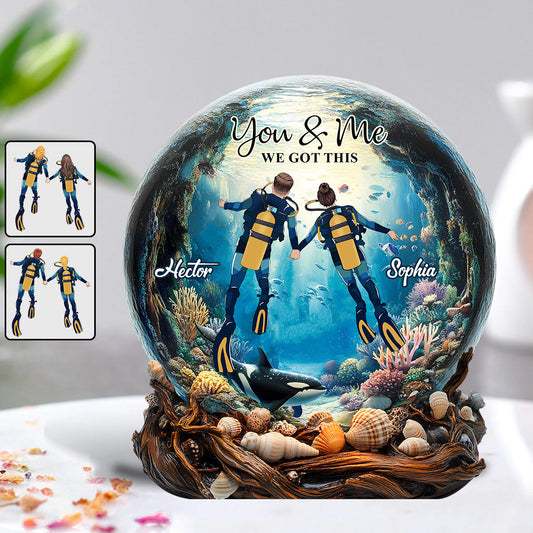 You & Me We Got This - Personalized Scuba Diving Custom Shaped Acrylic Plaque