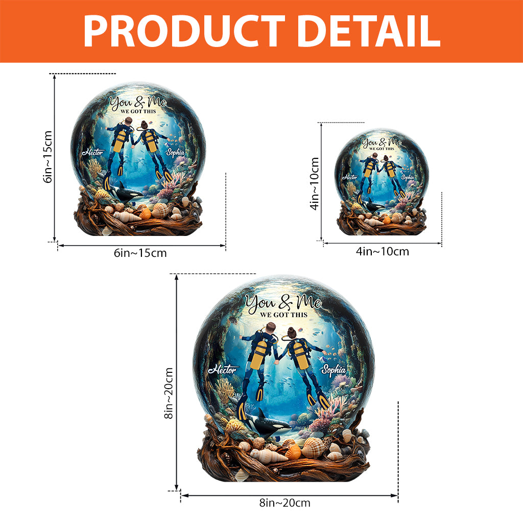 You & Me We Got This - Personalized Scuba Diving Custom Shaped Acrylic Plaque