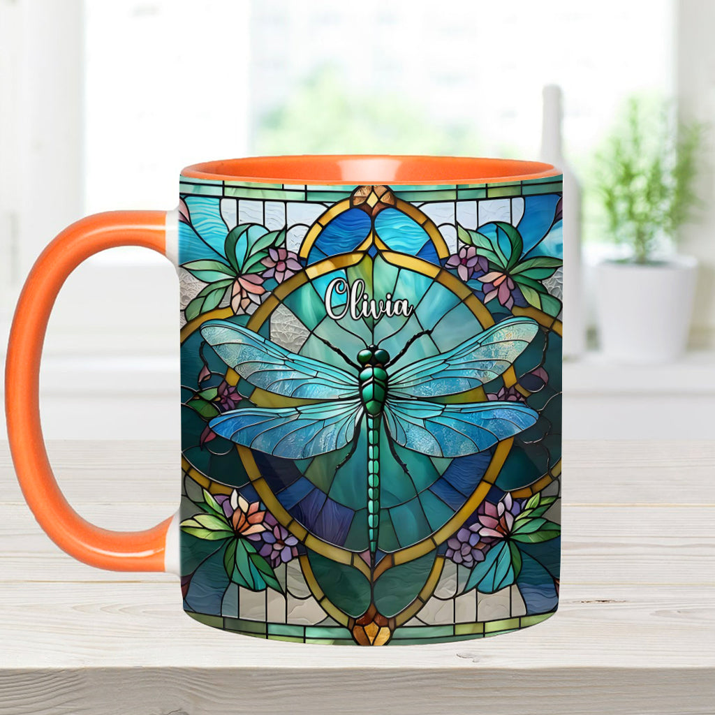 Beautiful Dragon Fly - Personalized Dragonfly Accent Mug
