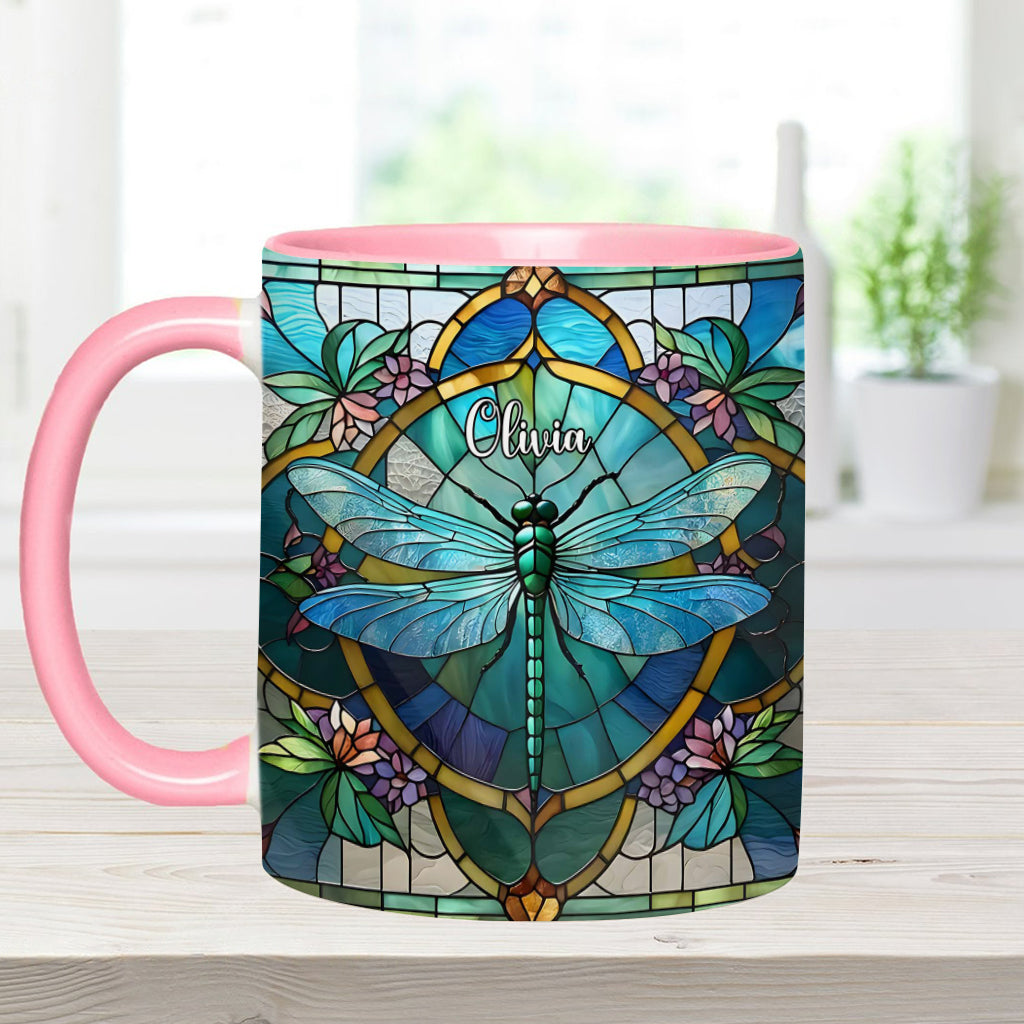 Beautiful Dragon Fly - Personalized Dragonfly Accent Mug