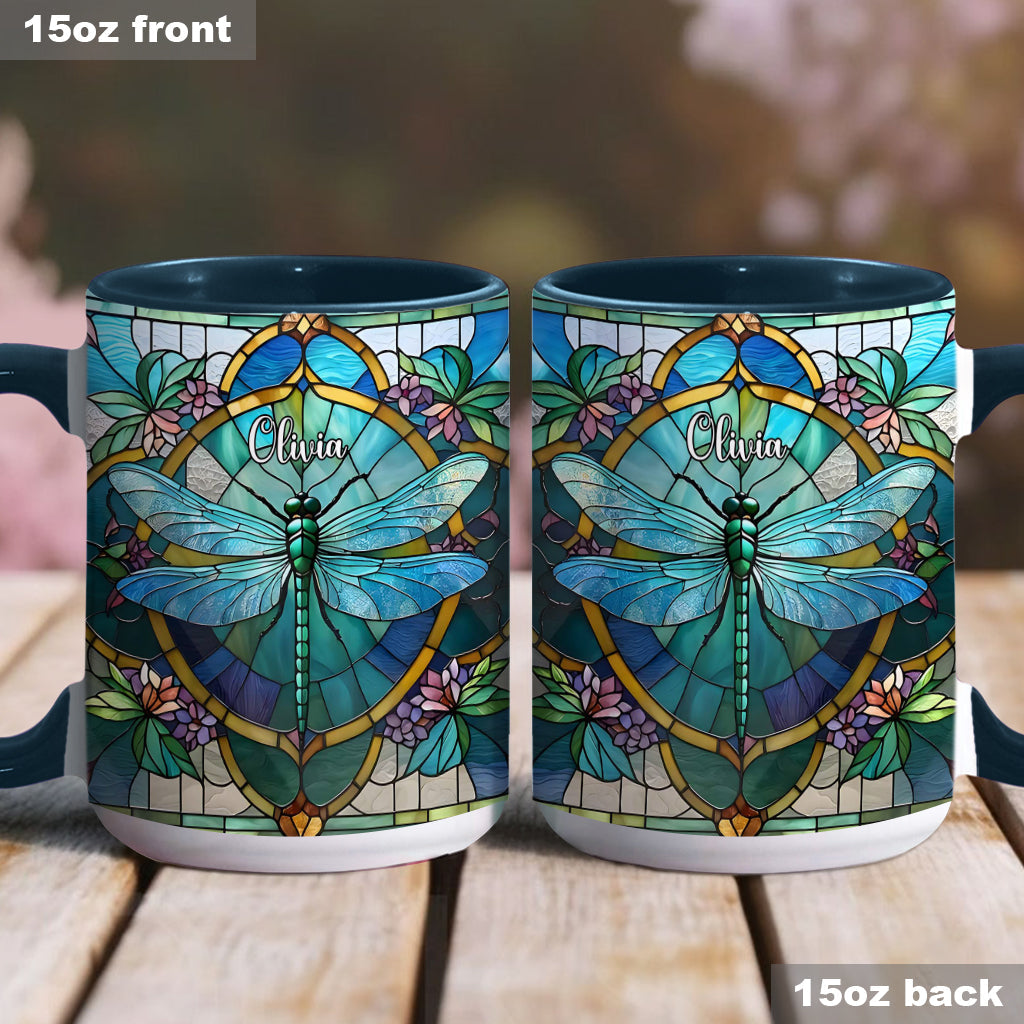 Beautiful Dragon Fly - Personalized Dragonfly Accent Mug