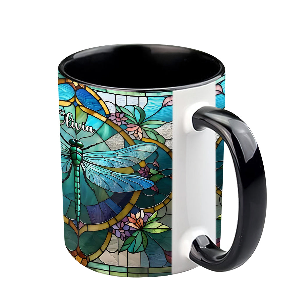 Beautiful Dragon Fly - Personalized Dragonfly Accent Mug