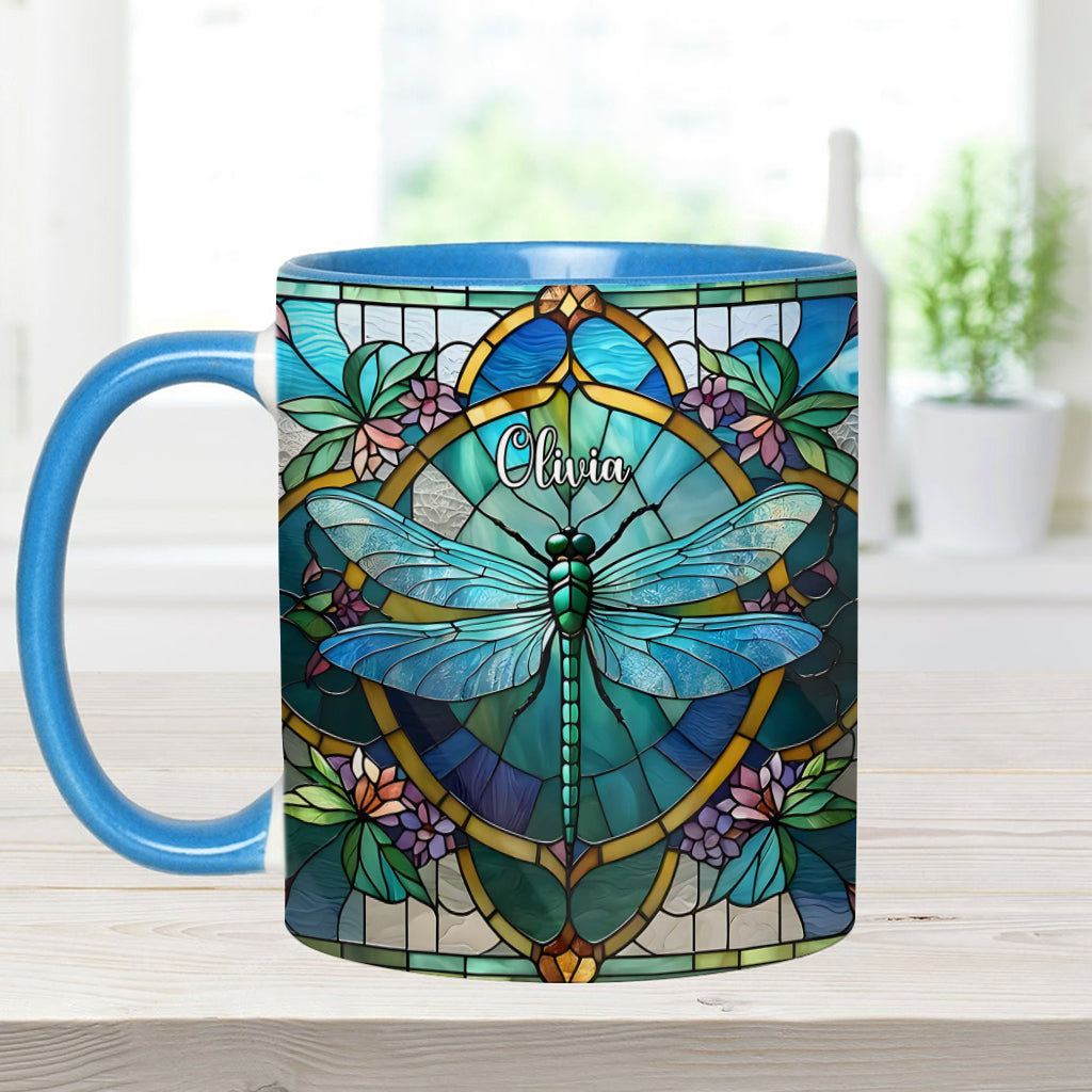 Beautiful Dragon Fly - Personalized Dragonfly Accent Mug