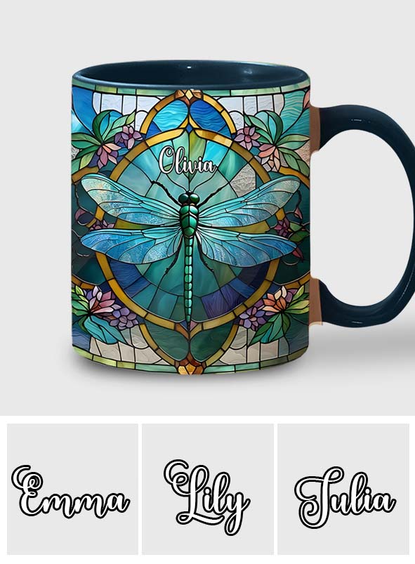 Beautiful Dragon Fly - Personalized Dragonfly Accent Mug