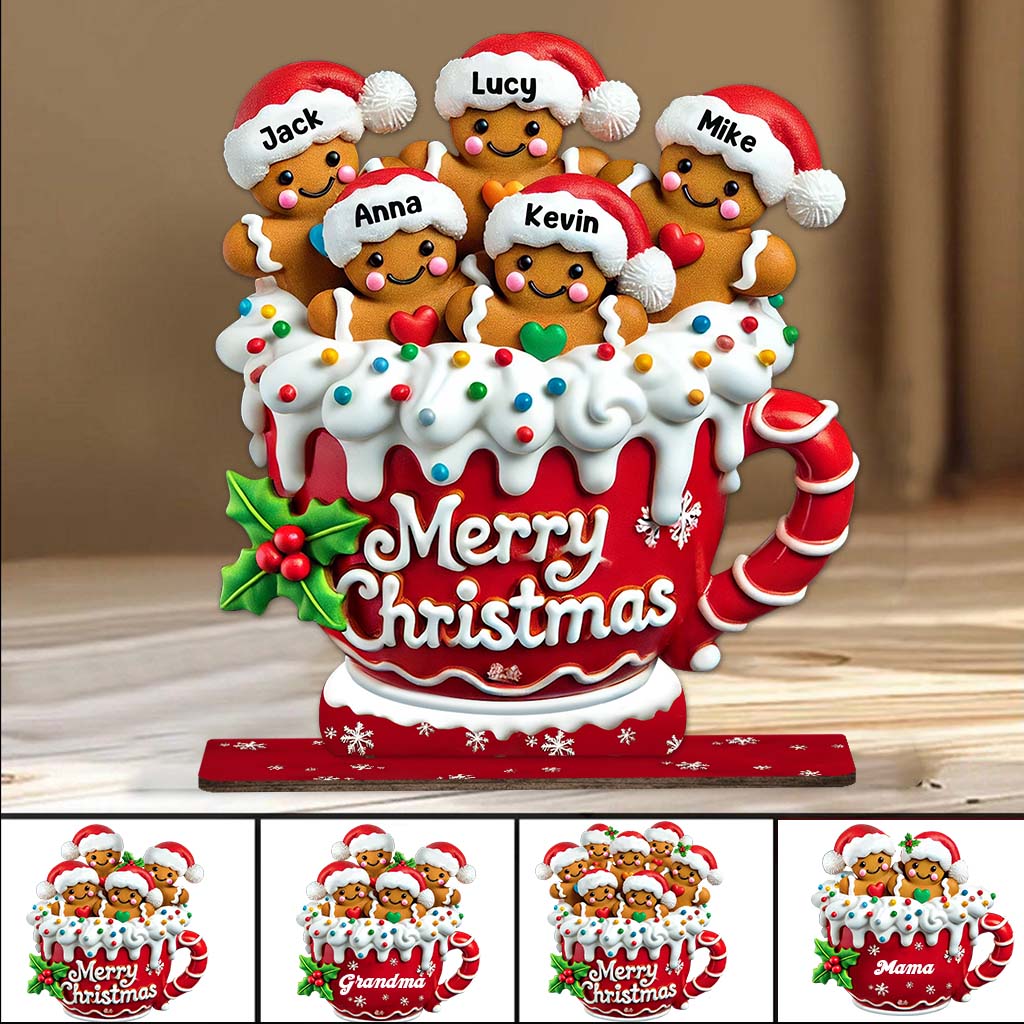 Merry Christmas - Personalized Family 1 Layered Big Freestanding