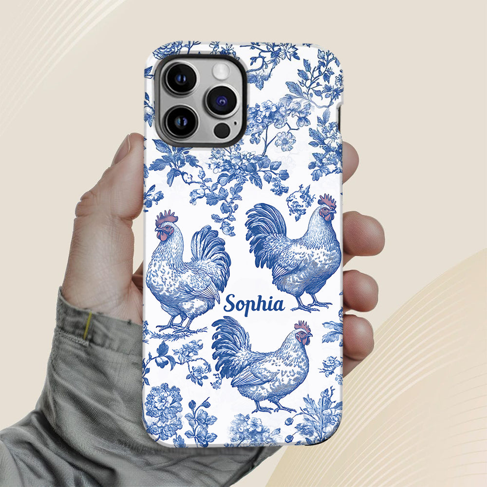 Chicken Toile de Jouy - Personalized Chicken Full Print Phone Case