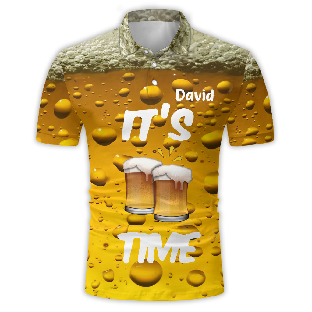 It's Beer Time - Personalized Beer Polo Shirt