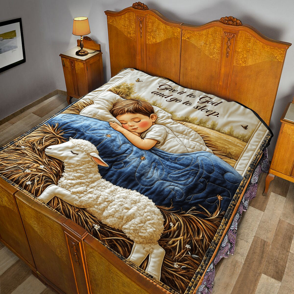 Give It To God And Go To Sleep - Christian Quilt