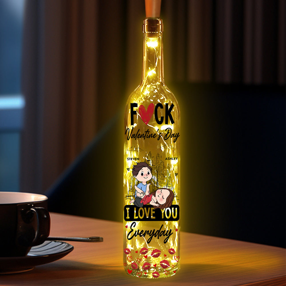 I Love You - Personalized Couple Wine Bottle Lamp