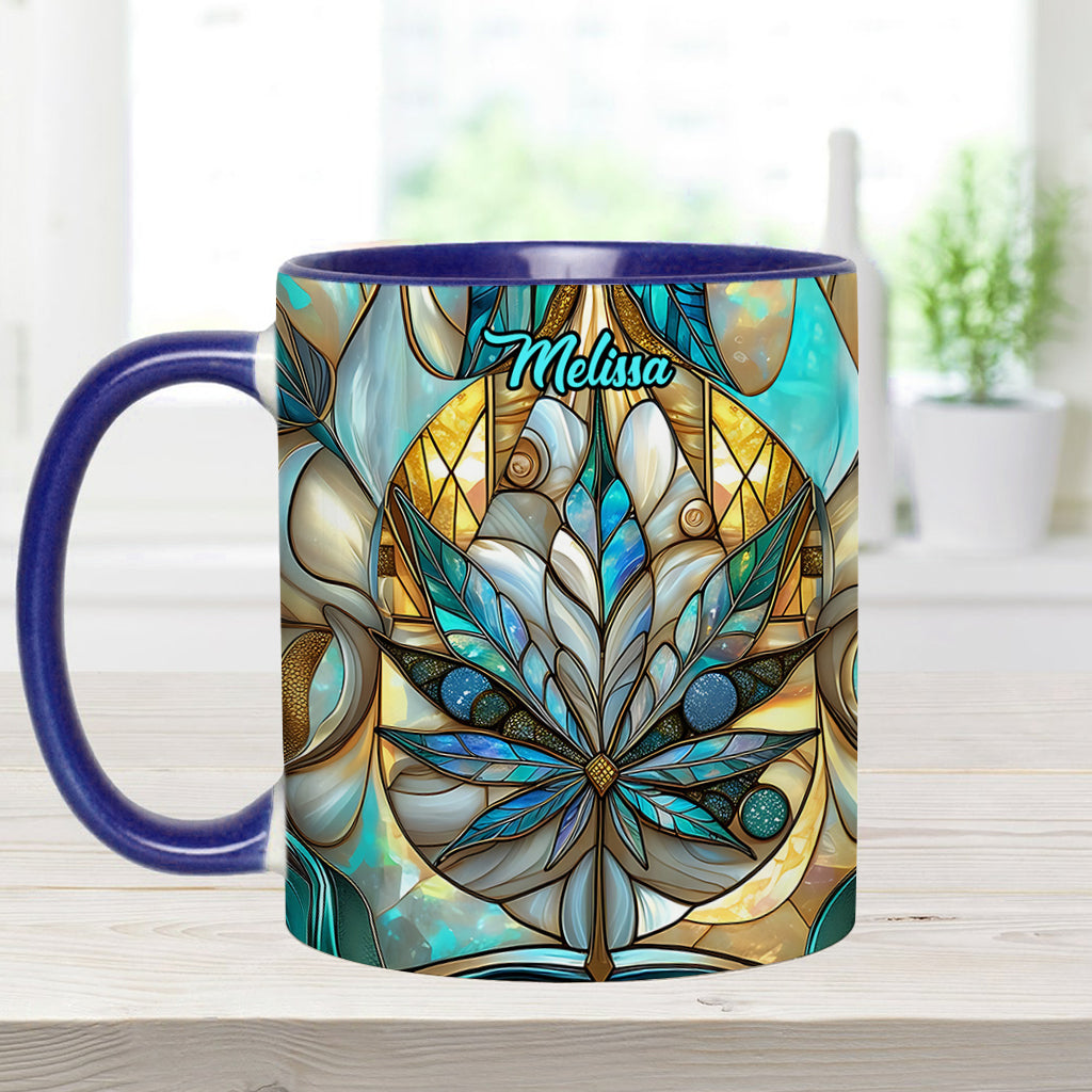 Mug personnalisé « Feuille magnifique » avec motif cannabis