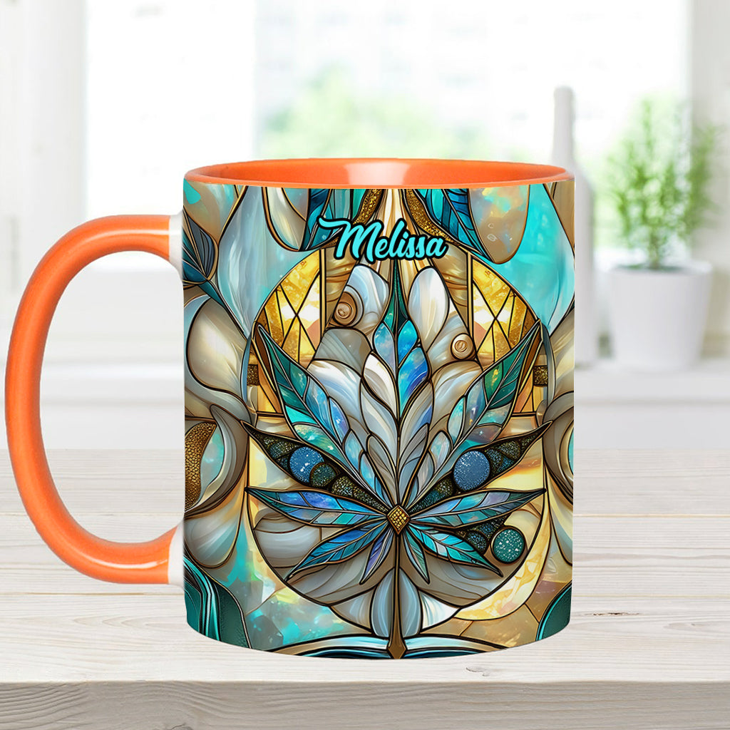 Mug personnalisé « Feuille magnifique » avec motif cannabis