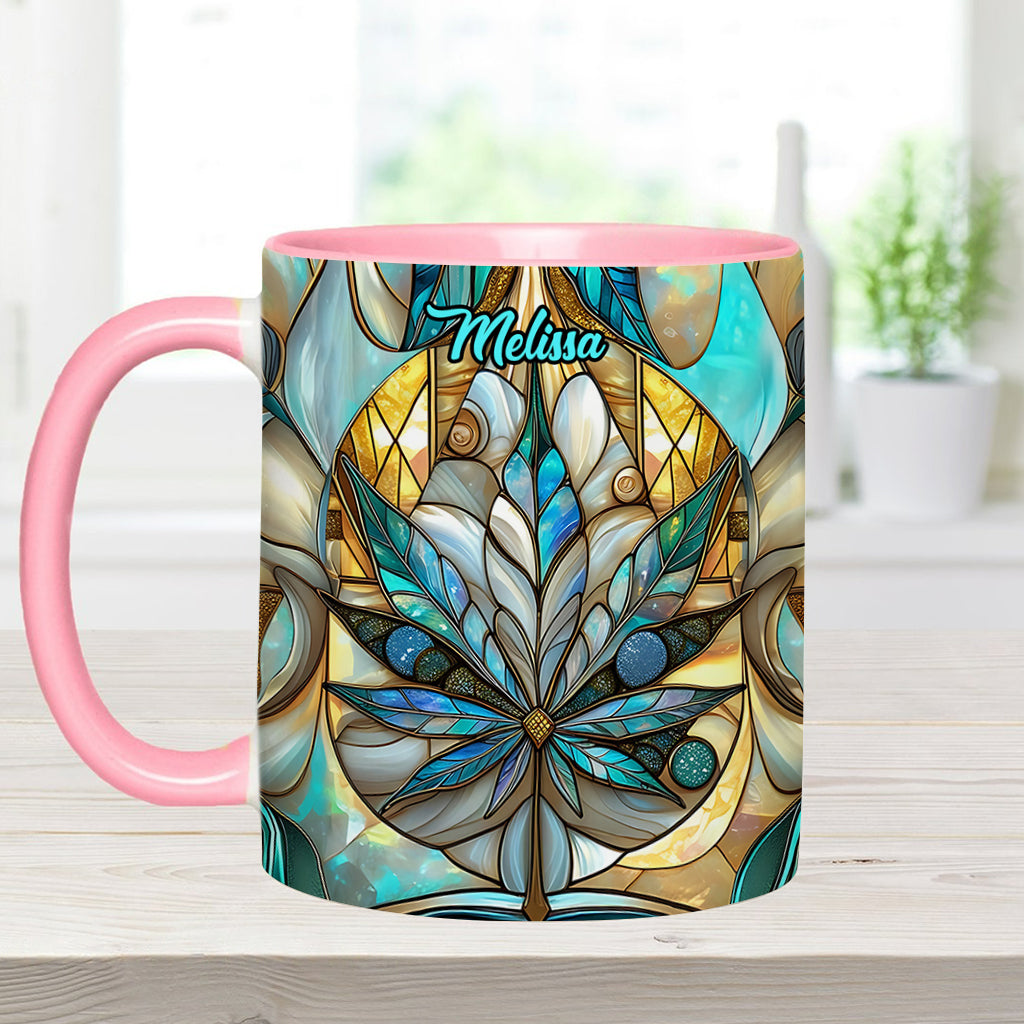 Mug personnalisé « Feuille magnifique » avec motif cannabis