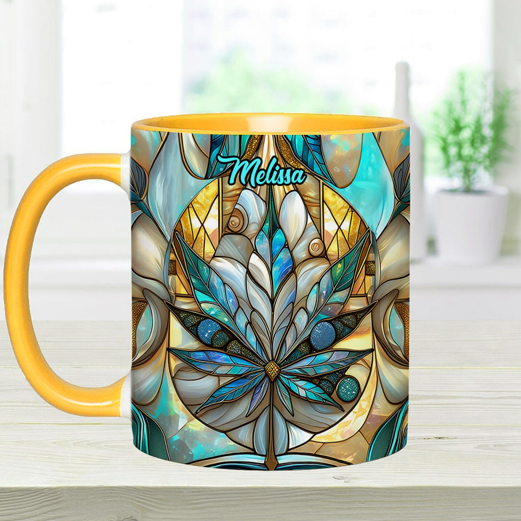 Mug personnalisé « Feuille magnifique » avec motif cannabis