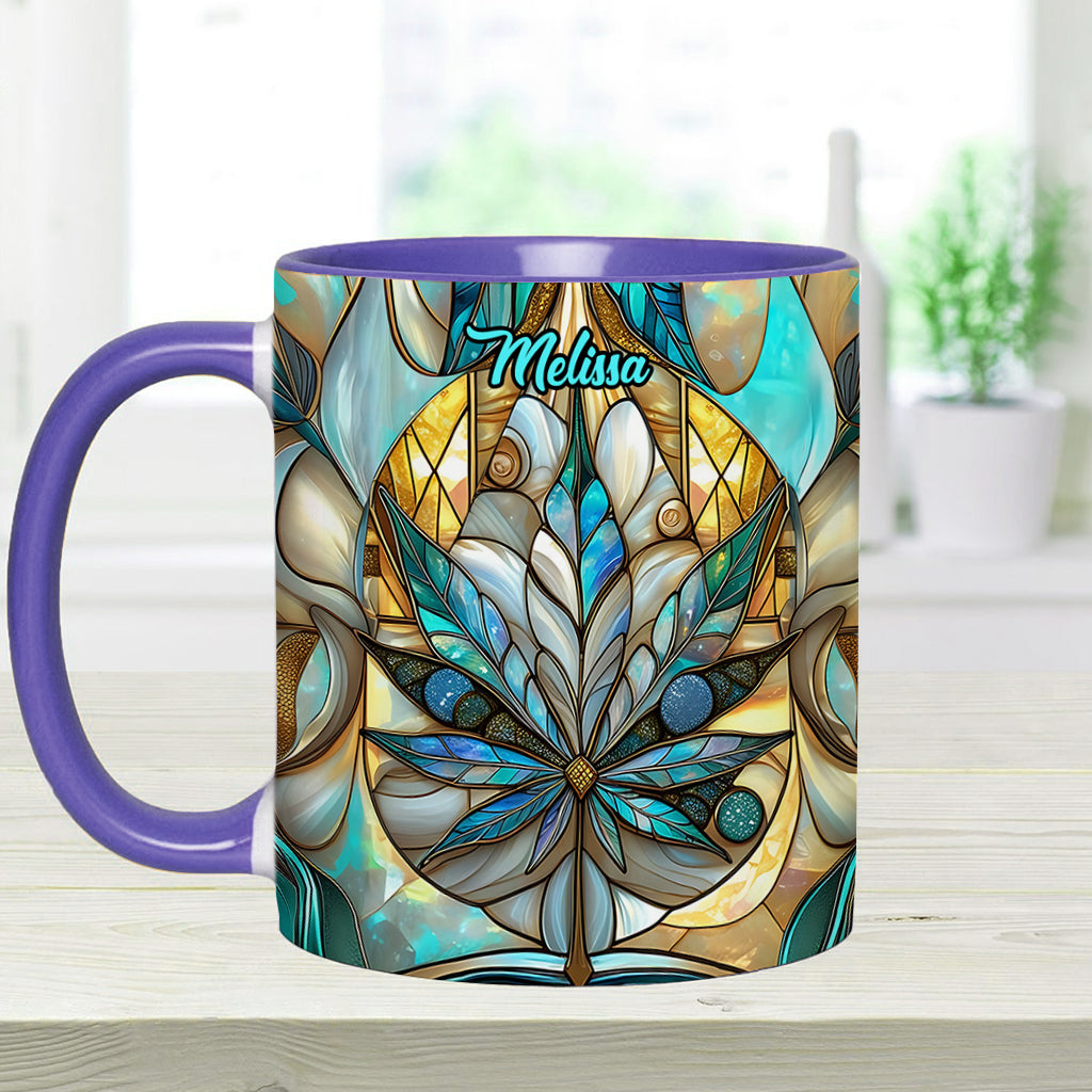 Mug personnalisé « Feuille magnifique » avec motif cannabis