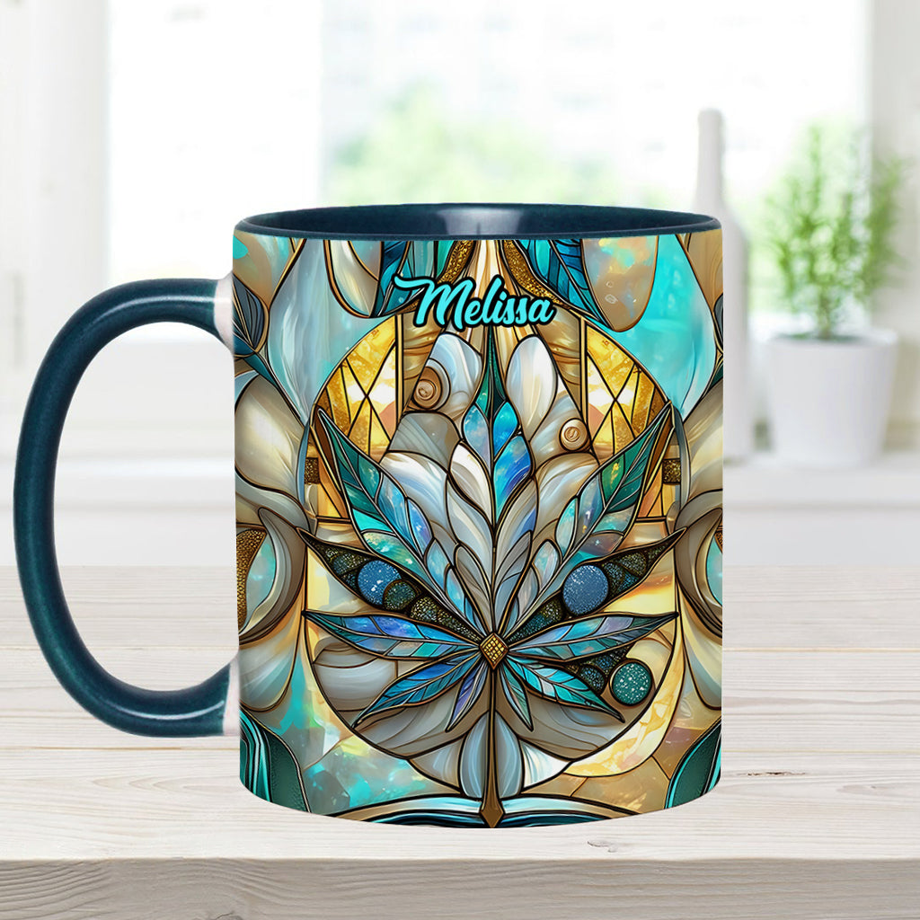 Mug personnalisé « Feuille magnifique » avec motif cannabis