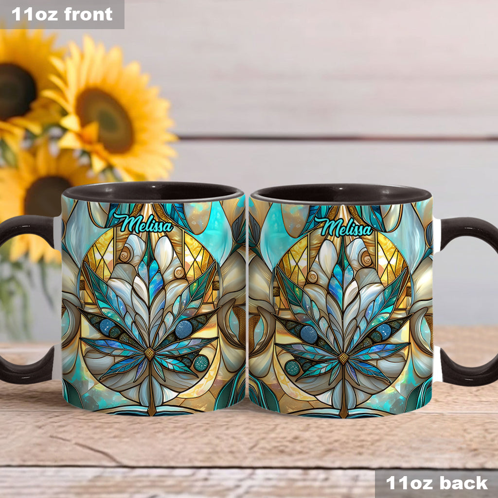 Mug personnalisé « Feuille magnifique » avec motif cannabis