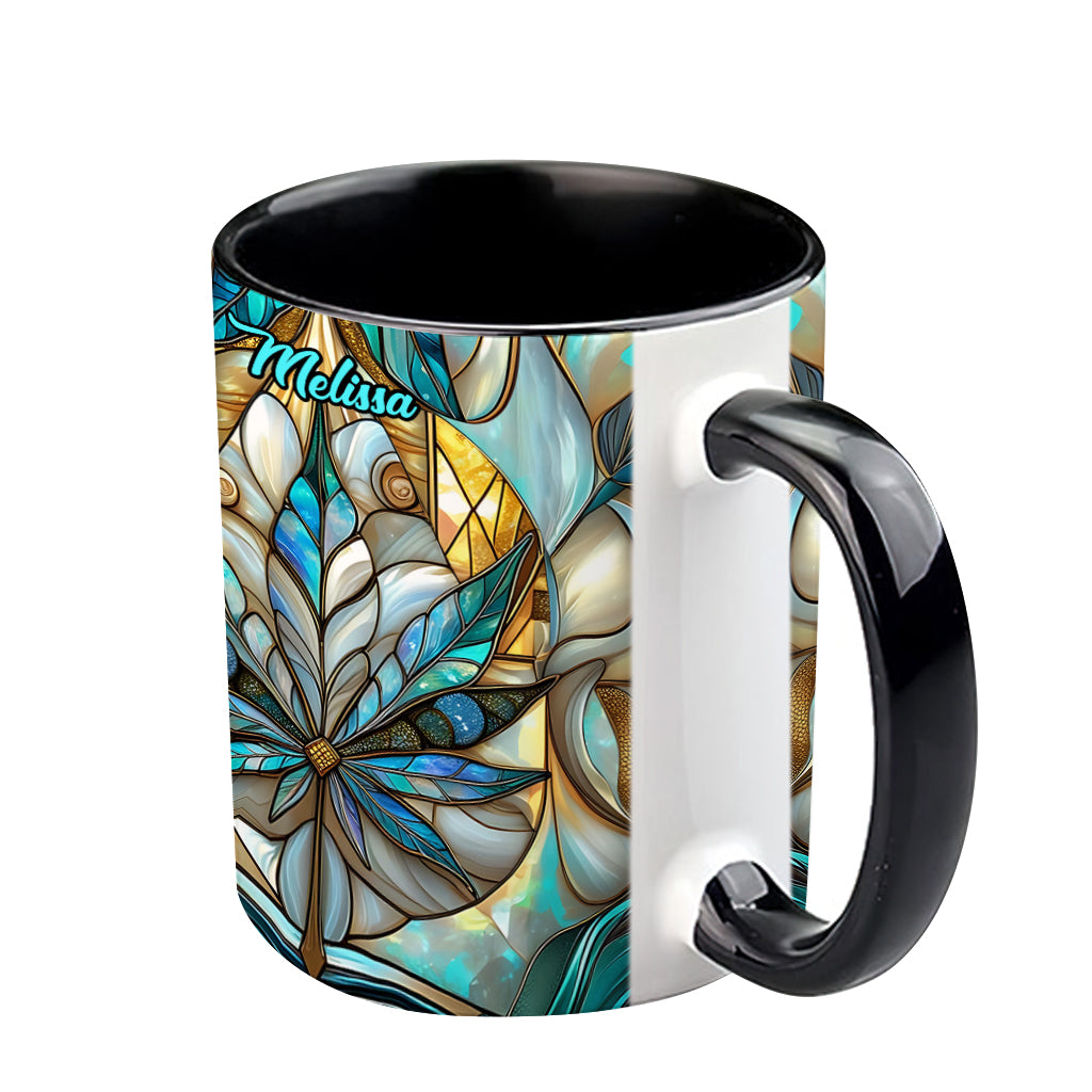Mug personnalisé « Feuille magnifique » avec motif cannabis
