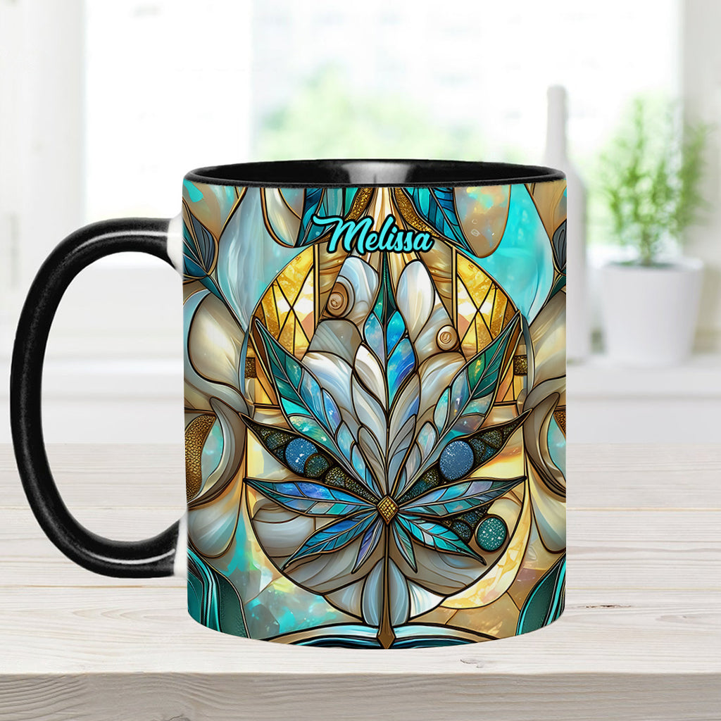Mug personnalisé « Feuille magnifique » avec motif cannabis