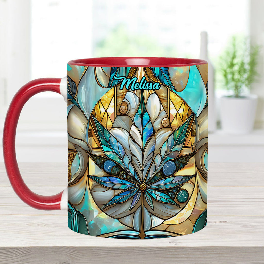 Mug personnalisé « Feuille magnifique » avec motif cannabis