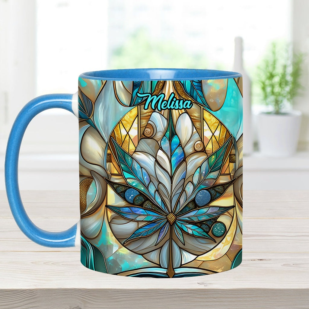 Mug personnalisé « Feuille magnifique » avec motif cannabis
