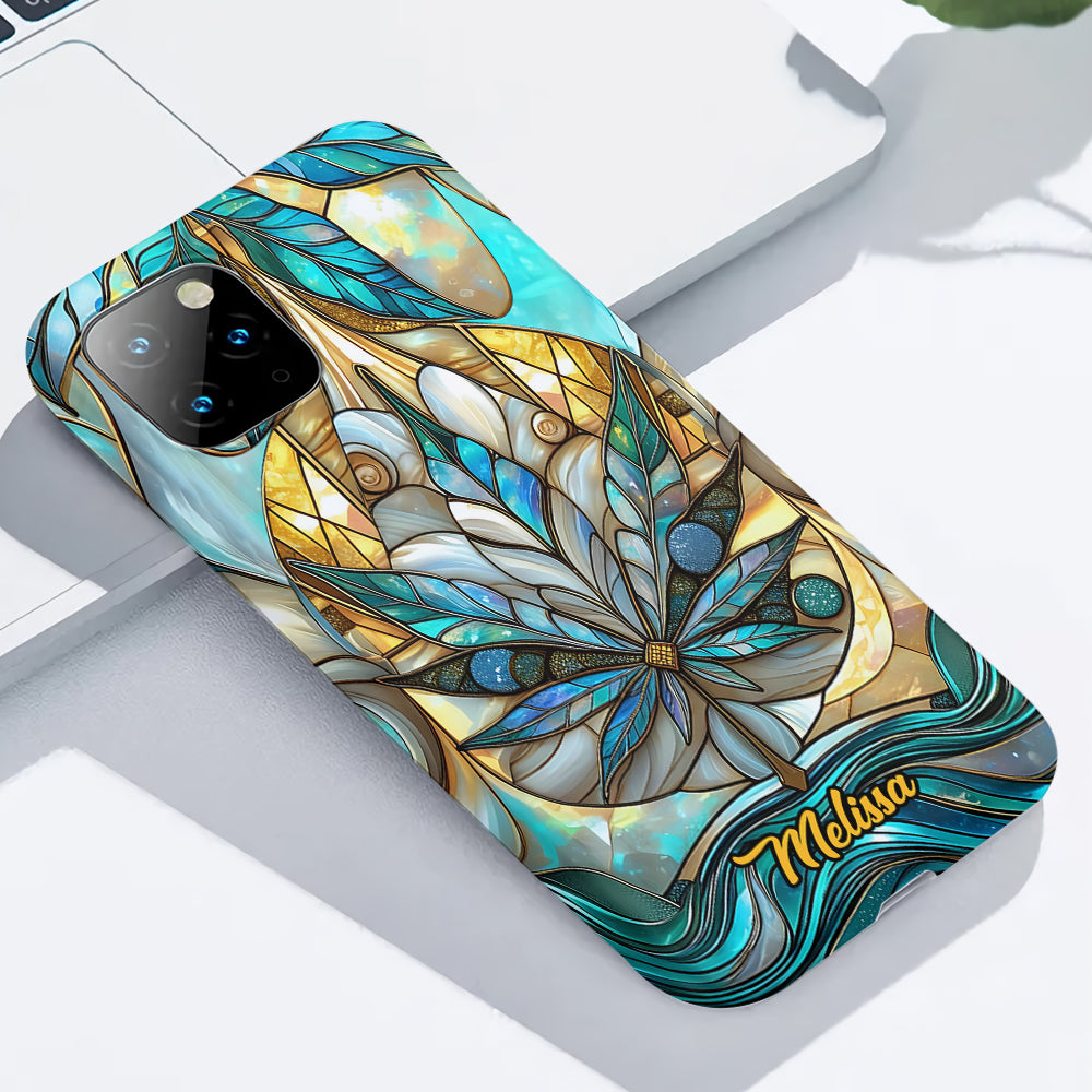 Superbe coque de téléphone personnalisée avec motif feuille et cannabis