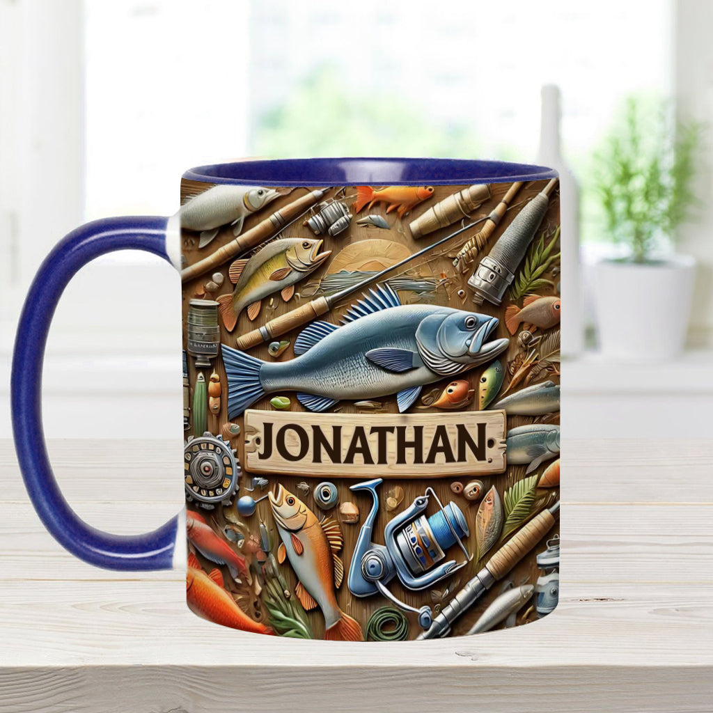 Mug personnalisé sur le thème de la pêche