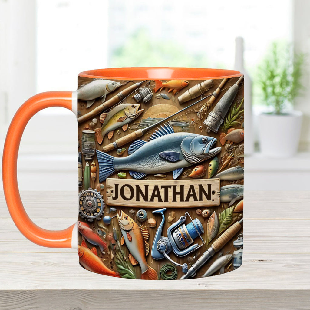 Mug personnalisé sur le thème de la pêche