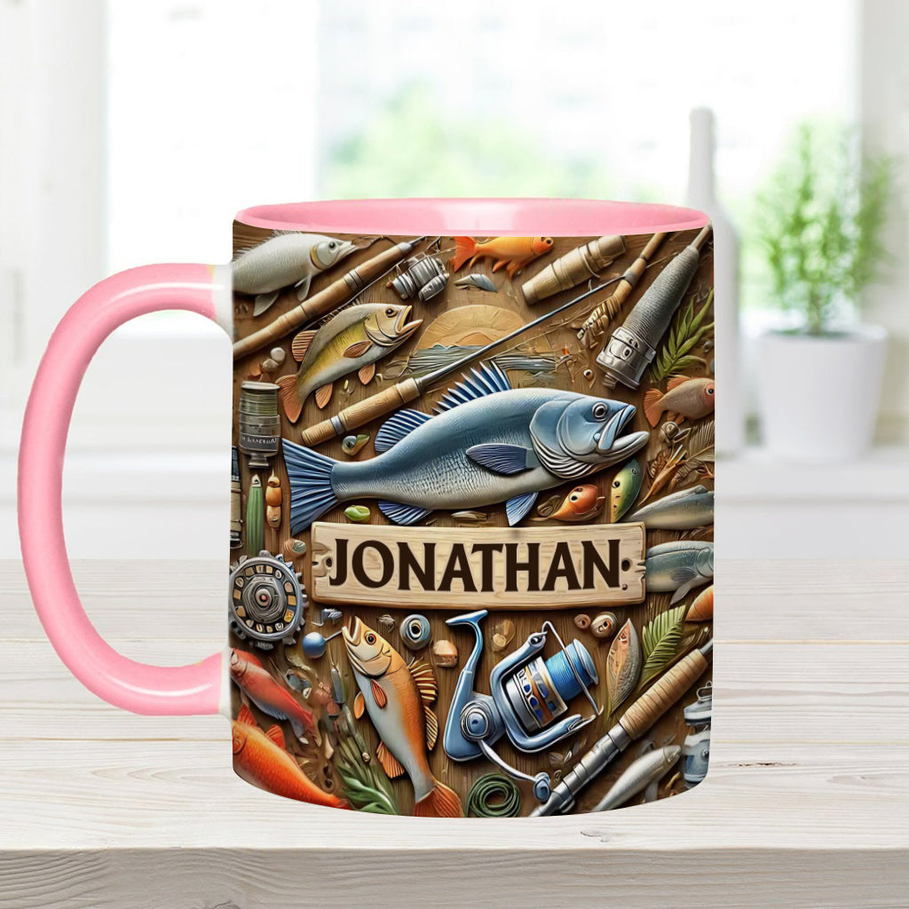 Mug personnalisé sur le thème de la pêche