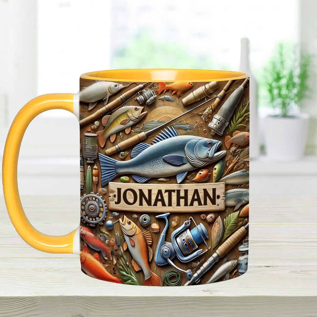 Mug personnalisé sur le thème de la pêche