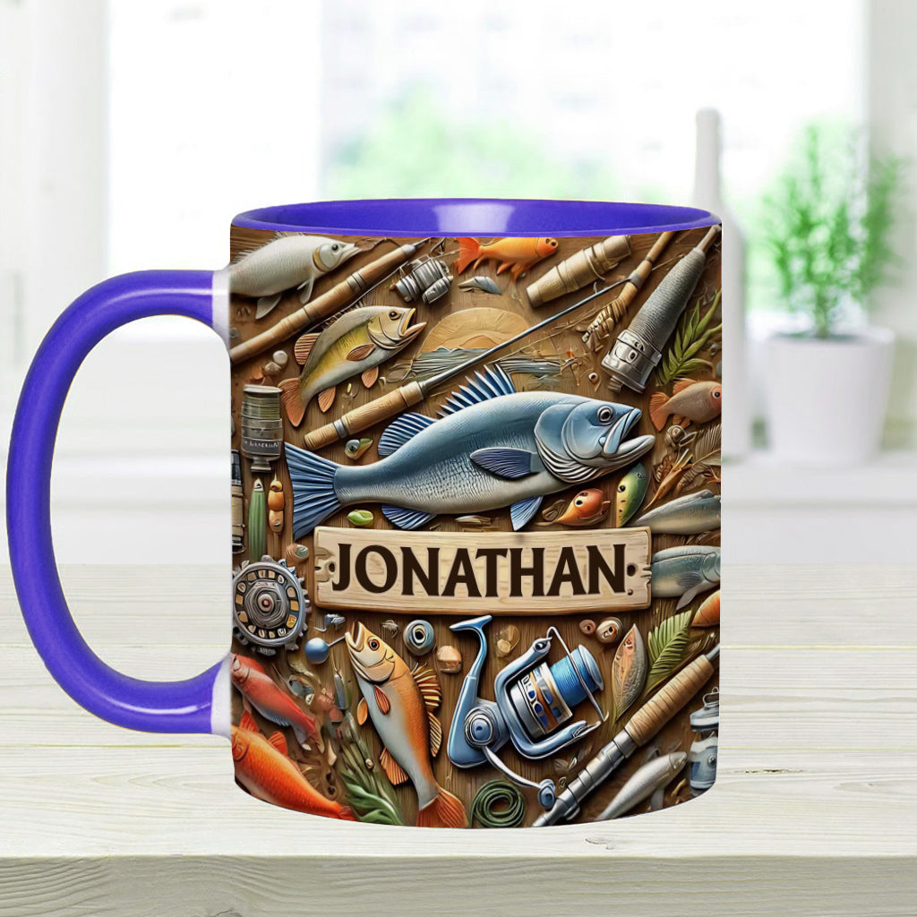 Mug personnalisé sur le thème de la pêche