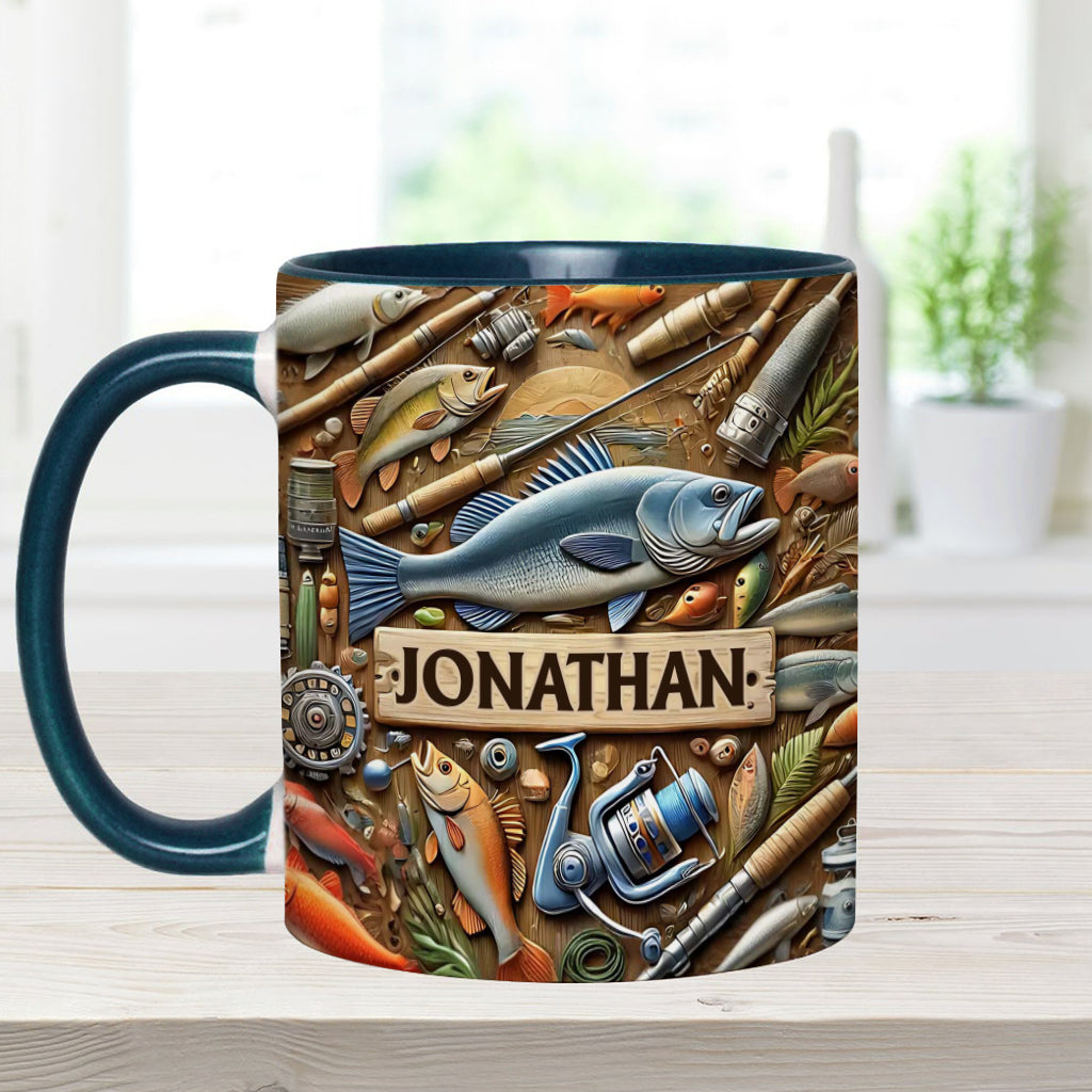 Mug personnalisé sur le thème de la pêche