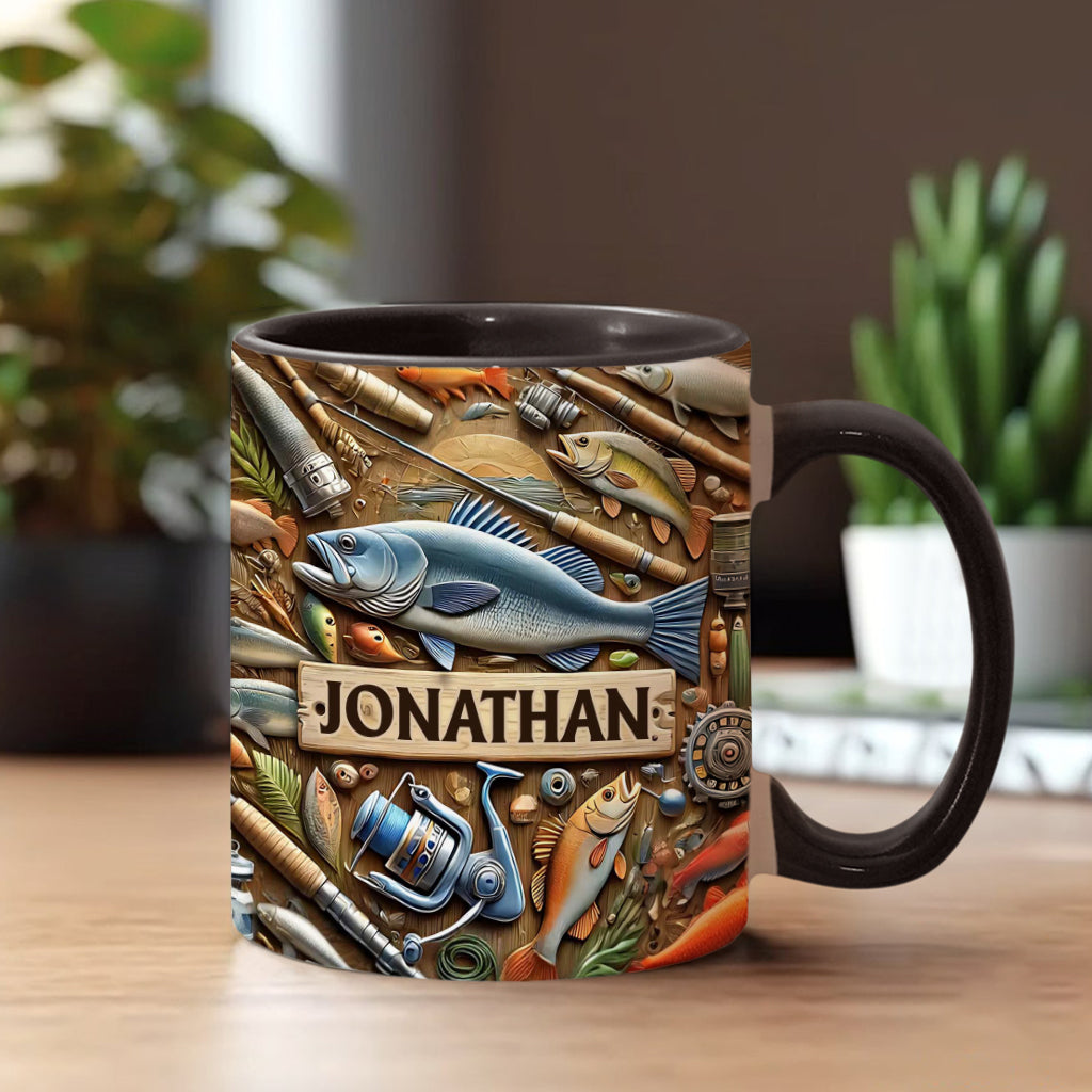 Mug personnalisé sur le thème de la pêche