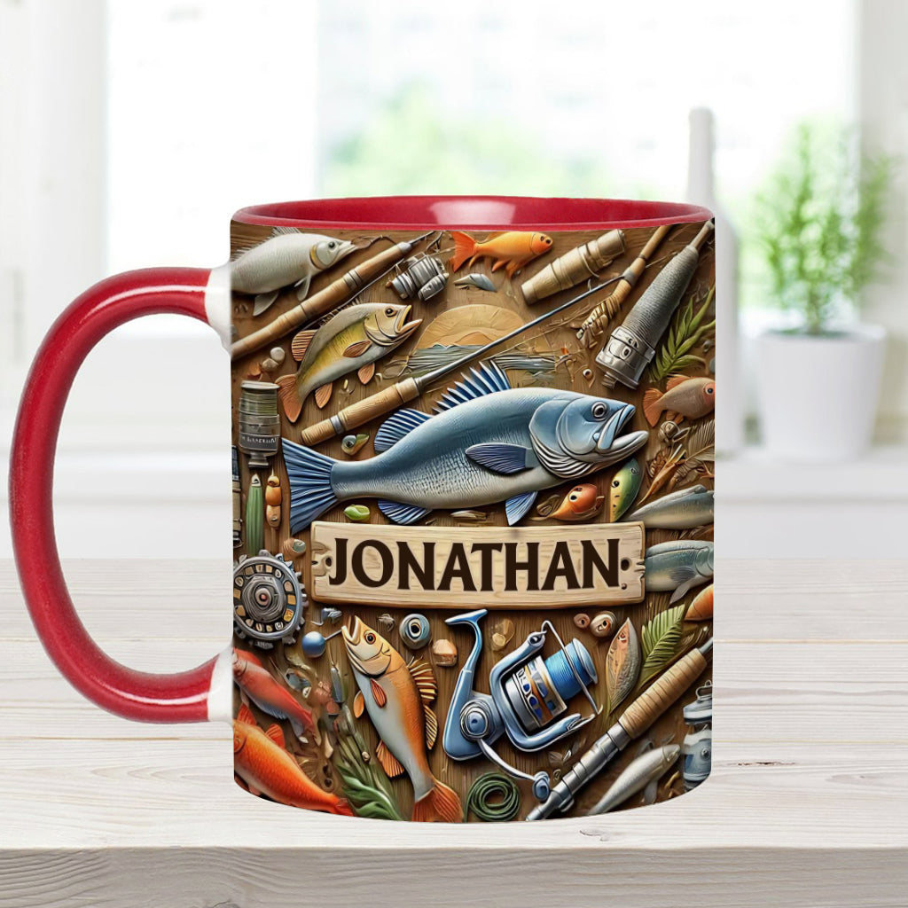 Mug personnalisé sur le thème de la pêche