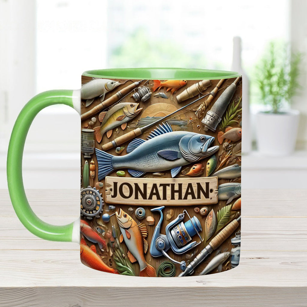 Mug personnalisé sur le thème de la pêche
