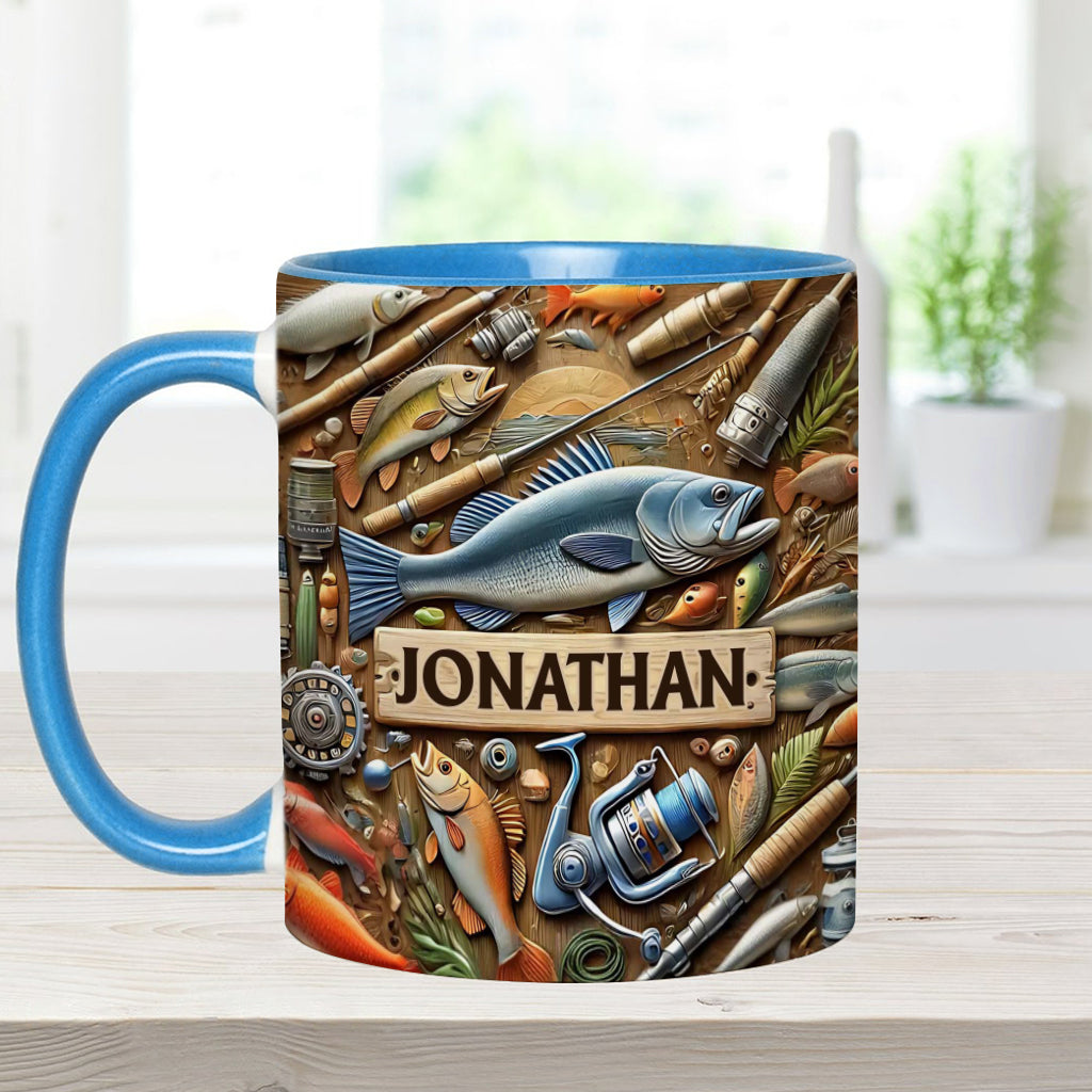 Mug personnalisé sur le thème de la pêche