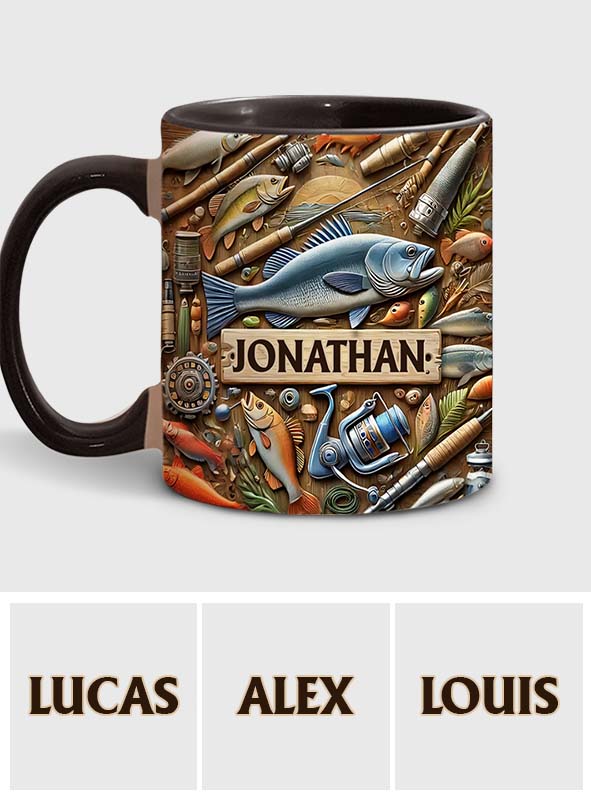 Mug personnalisé sur le thème de la pêche