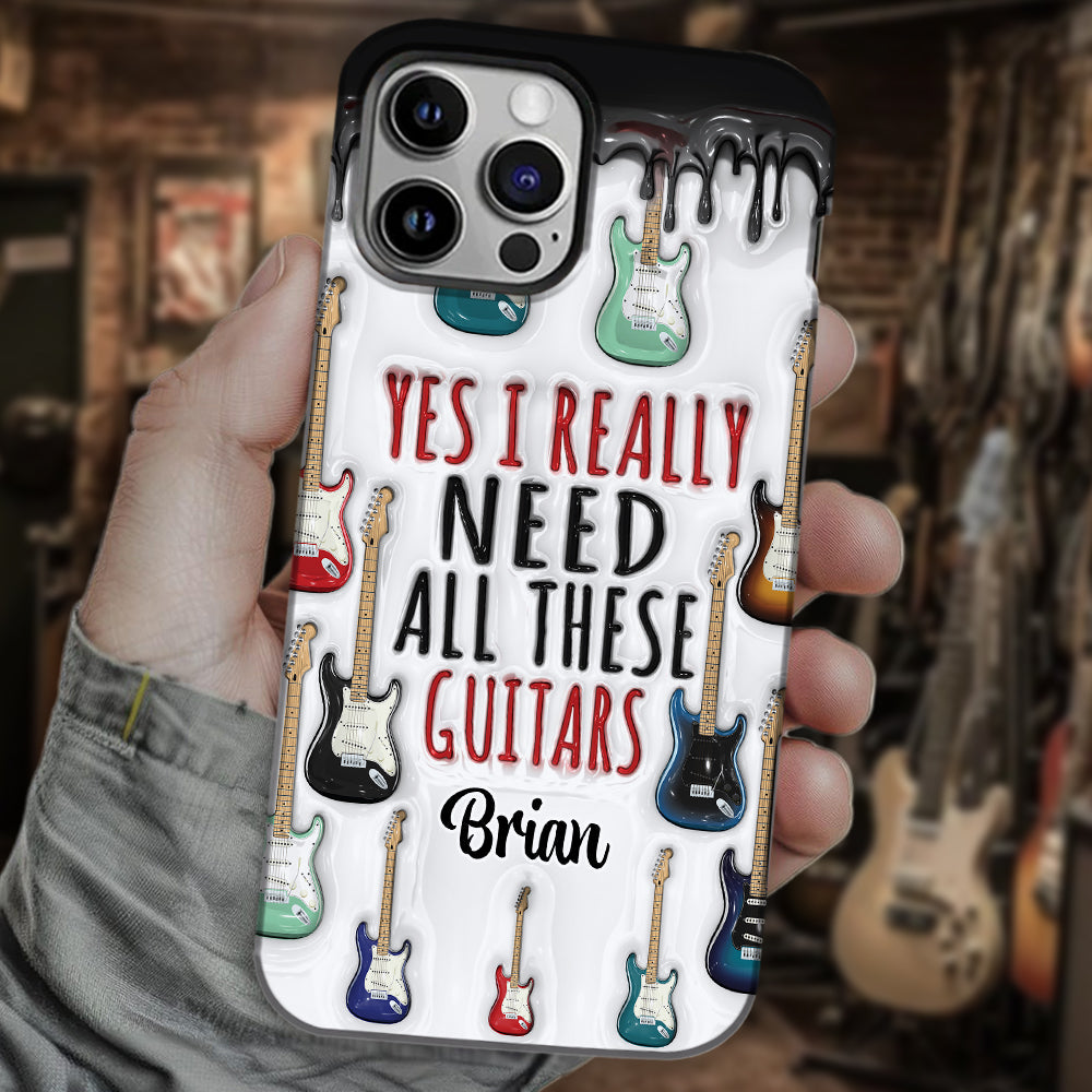 Ja, ich brauche wirklich all diese Gitarren – personalisierte Handyhülle mit Gitarren-Vollbilddruck