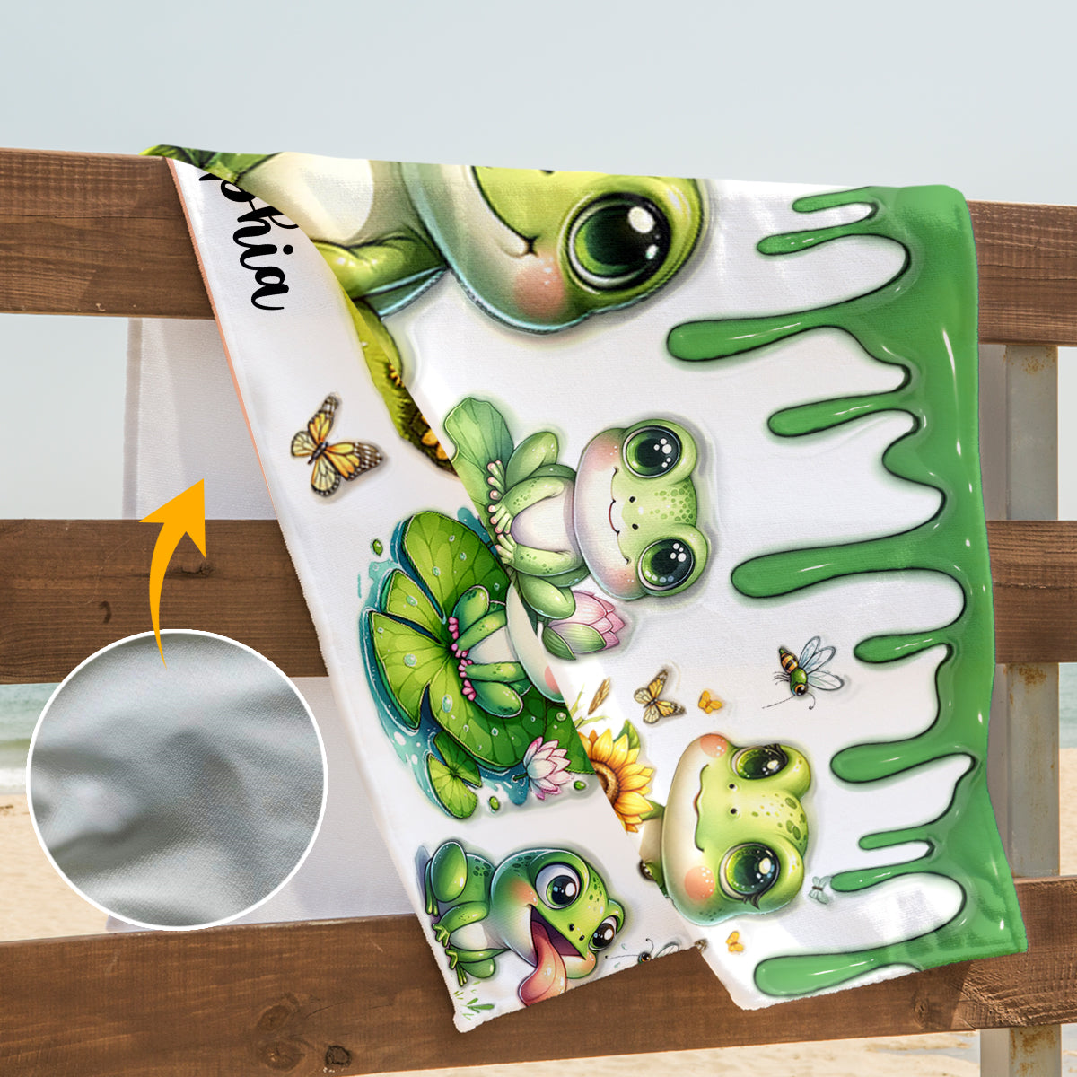 Just A Girl Who Loves Frogs - Personalized Frog Quick-dry Beach Towel/ Bath Towel