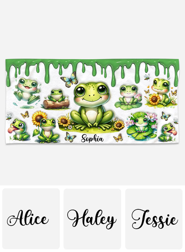 Just A Girl Who Loves Frogs - Personalized Frog Quick-dry Beach Towel/ Bath Towel