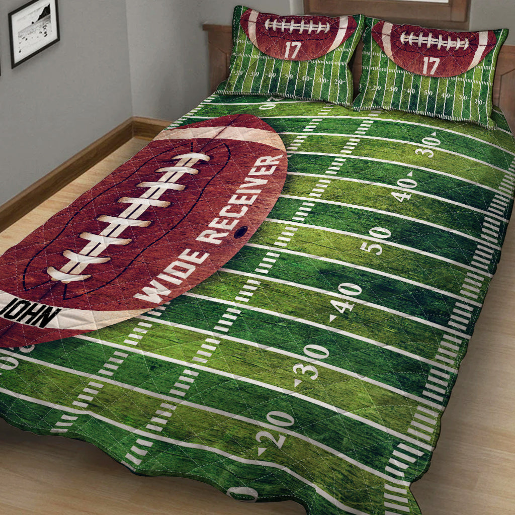 Touchdown - Personalized Football Quilt Set