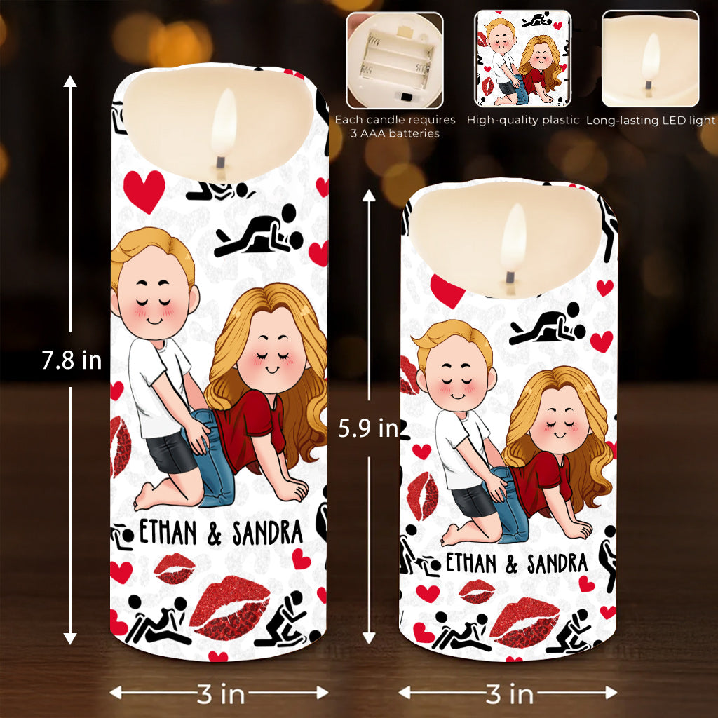 I Love You - Personalized Couple Flameless Candle